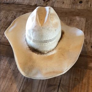 Western Hillbilly Cowboy Redneck Straw Hat 7 1/8